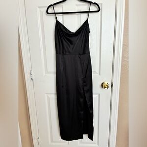 Meshki Black Kimberly Cowl Neck Dress